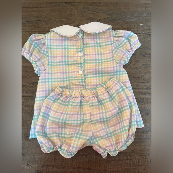 Smocking Bird 12 month Bunny Bloomer Set - Picture 3 of 4